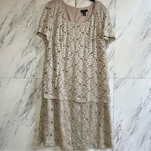 R&M Richards Lace Special Occasion Midi Dress SZ 18W